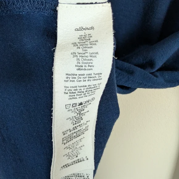 Allbirds Sea Wool Long Sleeve Lightweight T-shirt - Picture 3 of 9